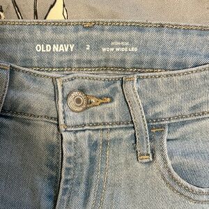 Old Navy Light Blue High-Rise Wide Leg Jeans